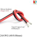 【VisioN Shop】1M Wire 24AWG Silicone Super Copper Cable Lighting Cord Electric Lamp LED DIY Connector Line Red. 