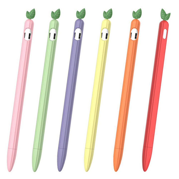 Cute fruits Soft Silicone Pen Case For Apple Pencil 1st 2nd Generation Stylus Penpoint For iPencil 2 Protector Cases Accessories