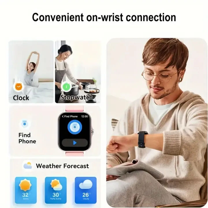 Timack%C2%AE%20New%20Women%20Bluetooth%20Call%20Smart%20Watch%20HeartRate%20Blood%20Pressure%20Monitoring%20Smartwatches%20Waterproof%20Men%20Smartwatch%20For%20Samsung%20IOS%20-%20Image%206