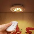 Battery Operated Puck Lighting Closets Lights with Remote Control for Wardrobe kitchen LED Under Cabinet night Light Wall Lamp Smart LED Lights Wireless Cabinet Light. 