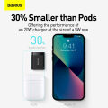 Baseus PD 20W Charger For Iphone 11 12 13 Series Super Si Pro Quick Charger 1C With Type-C to iPhone cable Black.