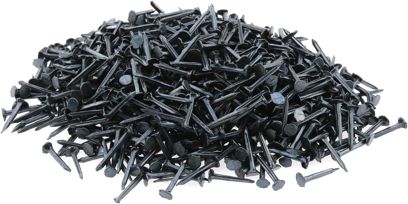 Black Iron Nails 13mm（1/2inch）Cut Tacks Metal Spike Boots Leather Heel Soles Repair and Replacement -100PCS
