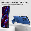 For Xiaomi Poco X5 5G / Redmi Note 12 5G Phone Case Hard Sliding Lens Protect Kickstand Back Cover.