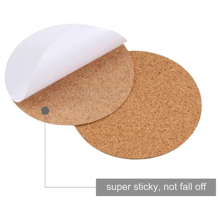 New product Self-Adhesive Cork Coasters,Cork Mats Cork Backing Sheets for Coasters and DIY Crafts Supplies (60 Pcs, Round)