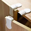 Kids Multifunctional Safety Lock for Cabinet, Drawer & Refrigerator | Baby Anti-Pinch Invisible Button Double Lock | Fridge, Cupboard & Door Protection Lock (1 Pcs). 