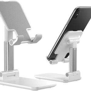 Bilashmart Cell Phone Stand, Foldable Portable Desktop Stand Adjustable Height and Angle Phone Holder for Desk Sturdy Aluminum Metal Stand Compatible with Smartphone/iPad/Kindle/Tablet  Dhaka shopping zone