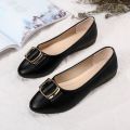 Pumps Women2023New Spring and Autumn New Women's Shoes Shallow Mouth All-Matching round Toe Soft Leather Soft Bottom Mom Shoes Peas Shoes. 