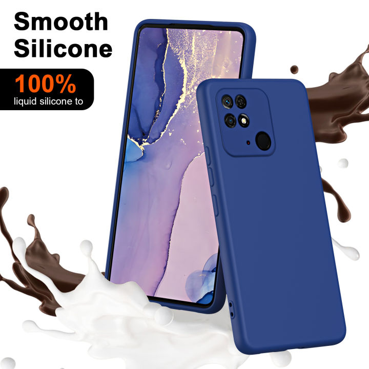 Liquid Silicone Case For Xiaomi Redmi 10C 220333QAG 220333QBI 220333QNY Luxury In Flannel Shockproof Soft Phone Cover Redmi10C