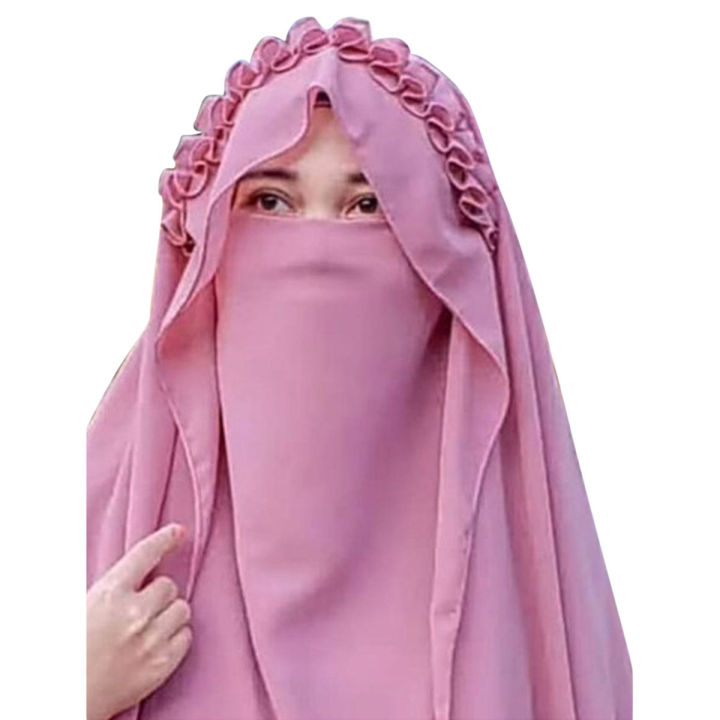 Niqab Muslim Hijab 2 Layers Face Cover - Hijab - Hijab Collection - Hijab - Hijab Collection - Niqab
