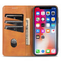 Leather Case for Apple iPhone X/XS Vintage Flip Wallet Card Slots Magnetic Closure TPU Inner Stand Cover. 