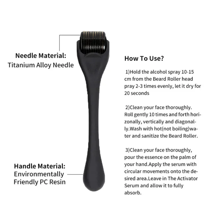 DRS%20540%20Beard%20Derma%20Roller%20Titanium%20for%20Hair%20Growth%20Mesoroller%20Face%20Machine%20Skin%20Care%20Microniddle%20Needle%20Roller%20Microneedling%20-%20Image%205