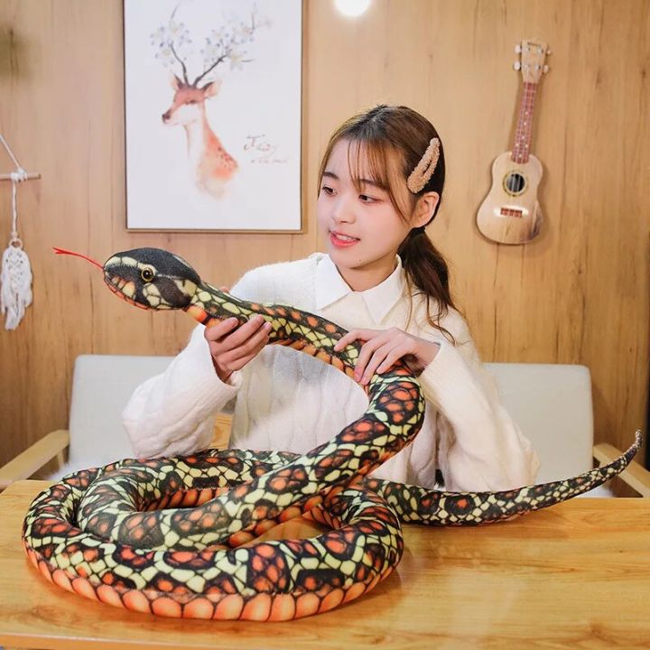 1pc%20200cm/300cm%20Giant%20Snakes%20Plush%20Toy%20Simulation%20Long%20Golden%20Python%20Stuffed%20Snake%20Plushie%20Children%20Boys%20Gift%20Home%20Decoration%20-%20Image%202