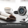 Loud Dual Alarm Clock with Bed Shaker, Vibrating Alarm Clock for Heavy Sleepers or Hearing Impaired, USB Charging Port. 