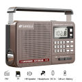 Portable FM Radio High Volume Smart Card Speaker Wireless Radio Small Sound FM Radio Music Digital Player with LED Flashlight. 