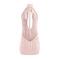 Women's Open Chest Nightclub Dresses Backless Provocative Sweatermini Dress Passion Sleeveless Платье Вязанное Женское. 