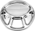 4 compartment Stainless steel Round plate.
