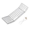 Bluetooth-Compatible Keyboard Foldable Keyboard Type-C Rechargeable 81 Keys Touchpad Keypad for IOS Android Windows Tablet Phone.