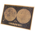 TIE LER Large Vintage Retro Paper Earth Moon World Map Poster Wall Chart 
 brave. 