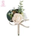 Confidence-boosting Brooch Elegant Flower Shaped Groom Brooch for Wedding Suit Coat Buyers' Favorite Decorative Corsage Pin for Men's Attire Flower Shaped Brooch. 