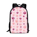 Colorful Dog Paw Print Student Large Capacity School Bag for Girls Boys Teenager Daily Casual Backpack Travel Storage Rucksacks. 