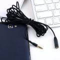 HA 3m 10ft 3.5mm Unisex For Headphone Stereo Audio Extension Cable For Phone MP3-black.