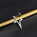 Pentagonal Star Ear Studs New Gothic Y2K Punk Design Earrings Removable for Men Women. 
