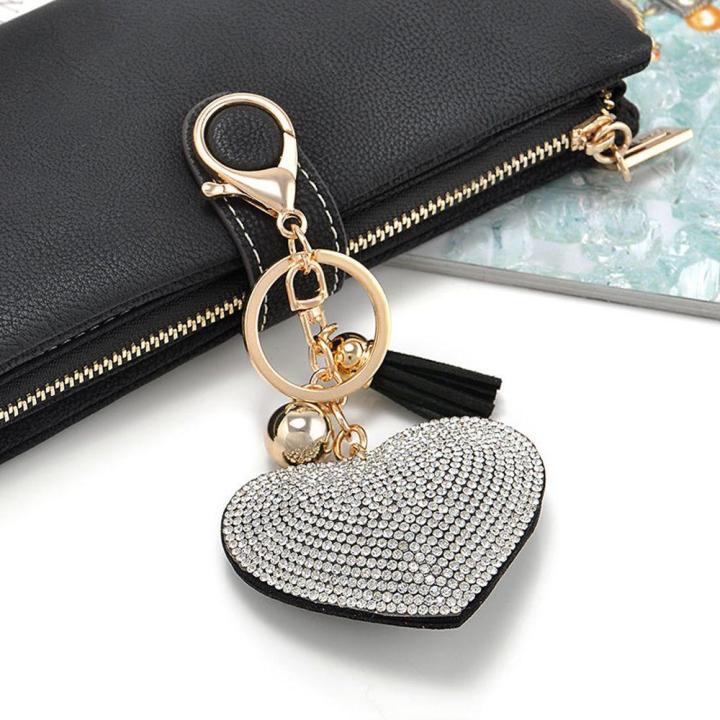 Heart%20Keychain%20Decorative%2014.5cm%20Heart-Shaped%20Keyring%20Pendant%20Alloy%20Sparkling%20%20Keychain%20for%20Accessorizing%20Personalization%20Women's%20Accessory%20Valentine's%20Gift%20Bag%20Decoration%20-%20Image%204