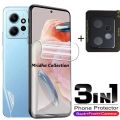 3in1 Protector Combo Pack for Xiaomi Redmi Note 12 4G (Front Hydrogel Screen Protector Poly+Back Hydrogel Poly Protector+9h Camera Lens Protector). 