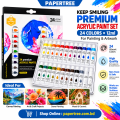 Keep Smiling Premium Acrylic Paint Set 24 Colors × 12ml for Painting & Artwork. 