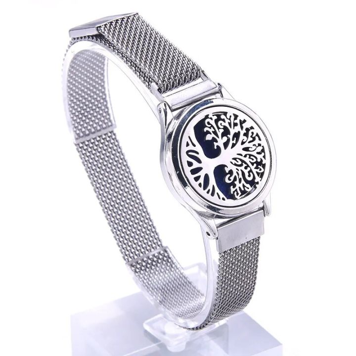 Aromatherapy Locket Bracelet Stainless Steel Bracelet Watch Wristband Essential Oil Aroma Perfume Locket Diffuser Bracelet