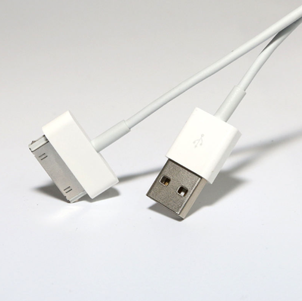 USB Cable for iPhone 4 4s iPad 2 3 iPod 30 Pin Metal Plug Charger Sync Cable for iPhone 4 4S Charging Data Cable Colour Black Or White Random 1 Pcs
