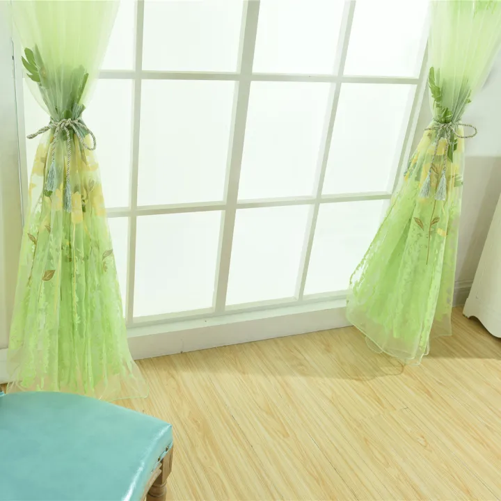 OIMG%20Fine%20Workmanship%20Window%20Treatment%20Wear%20Resistant%20Polyester%20Flower%20Pattern%20Rod%20Pocket%20Sheer%20Curtain%20Panel%20For%20Home%20-%20Image%205