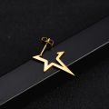 Pentagonal Star Ear Studs New Gothic Y2K Punk Design Earrings Removable for Men Women. 