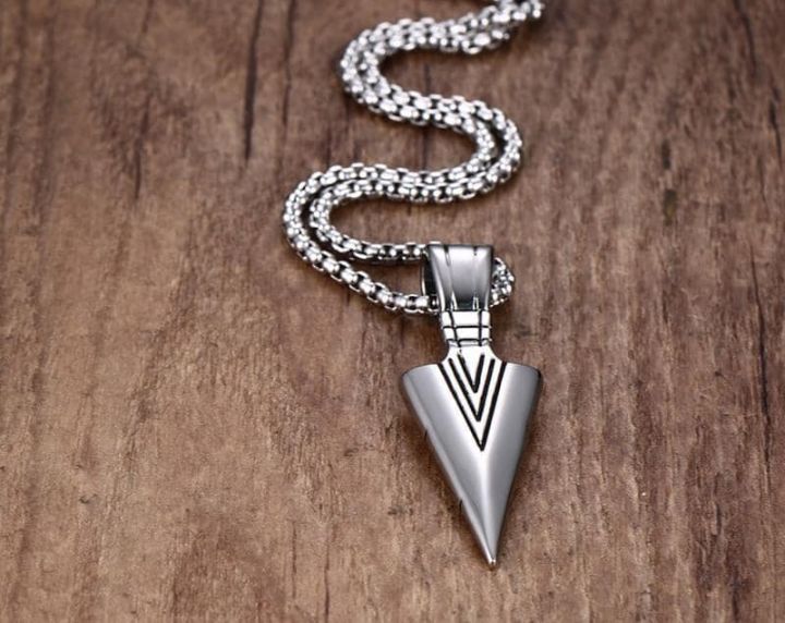 Arrow%20Necklace%20Stainless%20Steel%20Trendy%20Fashion%20Arrow%20Design%20Chain%20for%20Men%20-%20Image%203