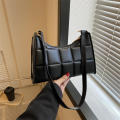Black/White Shoulder bag High-quality PU Underarm bag Solid color bag for Fashion show Daily wear Office use Shopping Travel.
