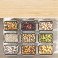 Qiunery 8 Pcs Airtight Food Storage Containers With Labels Baking Storage Set, Sealed Jar Grain Storage Box, Clear Dry Food Canisters For Kitchen, Pantry, Restaurant. 