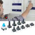 KOGEEK 180PCS Tactile Push Button Switch Micro Momentary Tact Assortment Kit 10 Value 6 x 6mm 4 Pin Micro Switches.