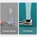 High Pressure Shower Head Water Saving Flow 360 Degrees Rotating with Fan Extension Showerhead Spray Nozzle Bathroom Accessories. 