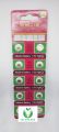 AG4 / LR626W / CX177 / 377A Alkaline Button Cell Dry Battery 1PATA (10PCS). 