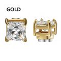 1 Pair Punk Mens Crystal Zircon Strong Magnet Magnetic Ear Stud Non Piercing korean Earrings Anti Allergic Body Jewelry Gift. 
