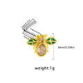 PantiesPantiesPink Cubic Zircon L-Bend Nose Stud Butterfly Nose Ring Bow Love Piercing Nose Rings for Women Fashion Body jewelry. 