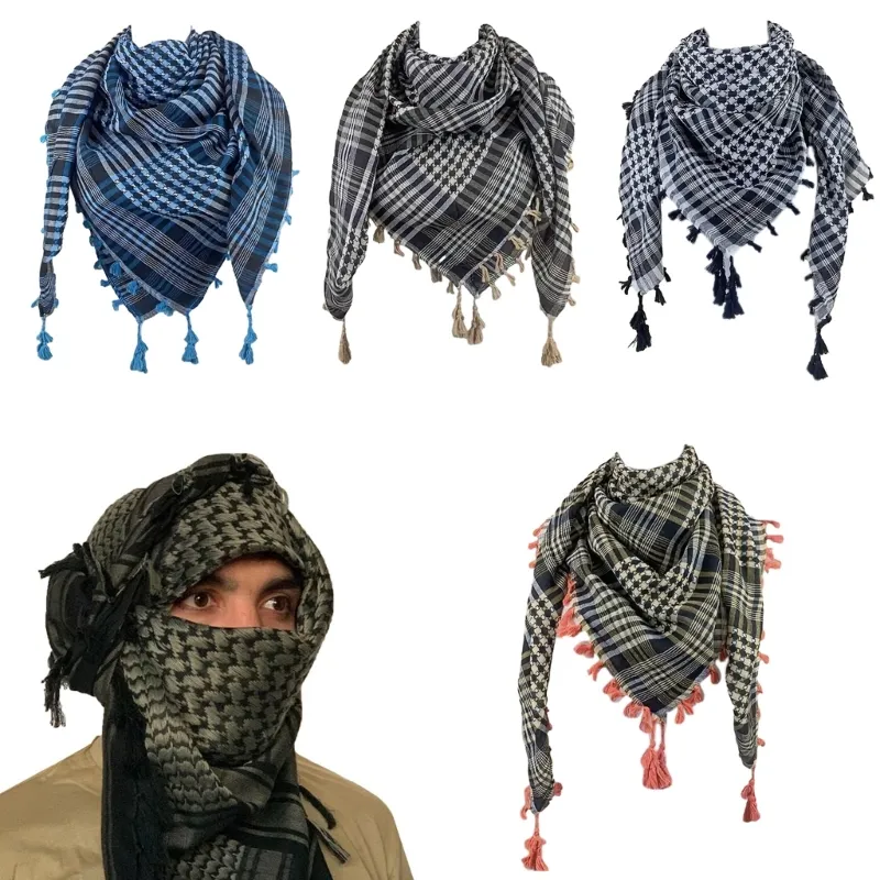 Shemagh Head Neck Scarf Men Women Shawl Kafiya Wrap Shemagh Scarf