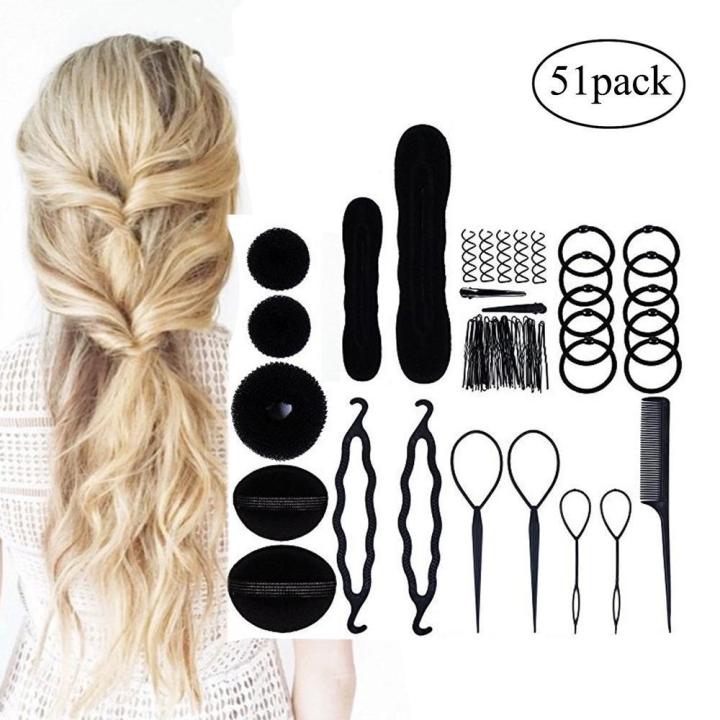 niceEshop Fashion Hair Design Styling Tools Accessories DIY Hair Accessories Hair Modelling Tool Kit Hairdress Kit Set Magic Simple Fast Spiral Hair Braid