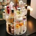 Diamond Acrylic 360 Makeup Organizer 360 Rotating Cosmetic Organizer with Brush Lipstick Holder Storage. 