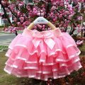 Baby Girl Tutu Mini Skirt Kids Princess Rainbow Pettiskirts Bow Dresses Girls Ballet Dance Skirts Ball Gown Children Clothes.