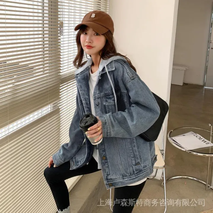 Tonlion%202024%20New%20Spring%20and%20Autumn%20Denim%20Coat%20Women's%20Korean-Style%20Loose%20Hooded%20Denim%20Clothes%20Jacket%20Women's%20Short%20Coat%20-%20Image%205