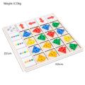 Children Wooden Thinking Training Games Montessori Educational Color Shape Direction Cognition Toy For 2 3 4 Years Old Kids Toys. 