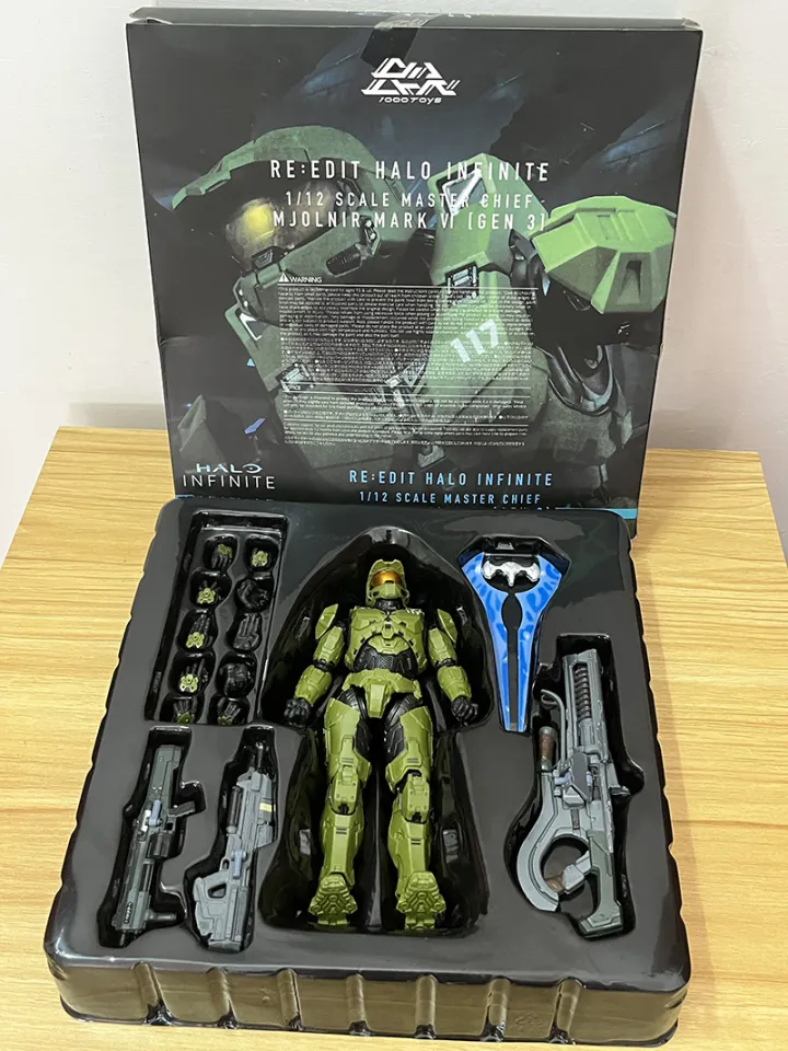 18cm Halo Master Chief Anime Figure Mjolnir Mark VI Gen Figurine