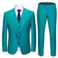 (Blazer + pants + vest) 2021 high-end custom business prom Men suit suit men's casual wedding Tuxedo dress men's 3 piece suit. 