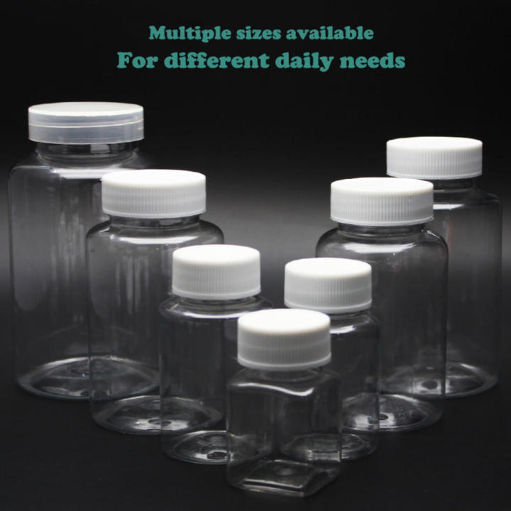 15ml-100ml Empty Refillable PET Transparent Plastic Jar Bottle Travel Cosmetic Container Pot Holder Case Plastic Screw Lid